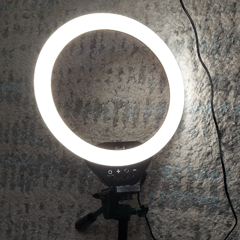 Black Ring Light with Tripod Stand - Picture 2 of 2
